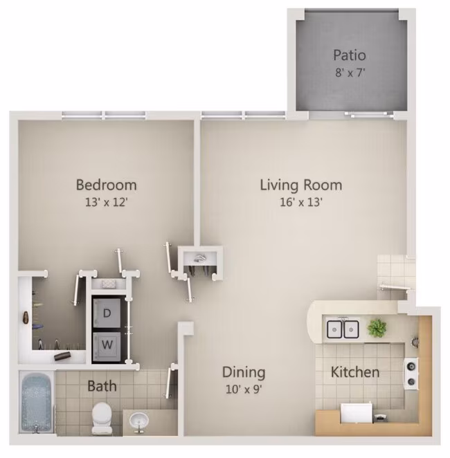 Unit D36 floor plan
